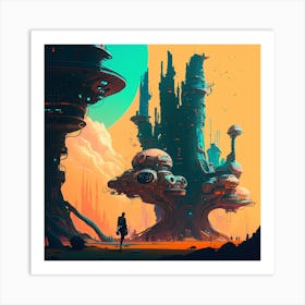 Futuristic City 1 Art Print