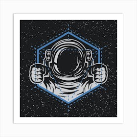 Astronaut In Space Art Print