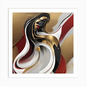 Abstract Of A Woman 1 Art Print