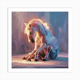 White Horse Art Print