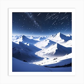 Snowy Mountains 1 Art Print