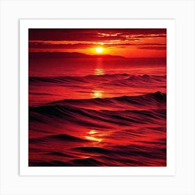 Sunset Over The Ocean 87 Art Print