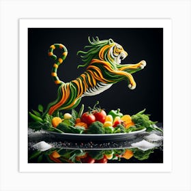 Vegetables Tiger Art Print