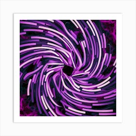 Purple Spiral Background Art Print