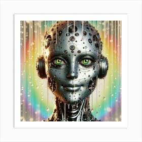 Robot Head Art Print