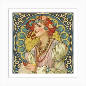 Deco Lady Art Print