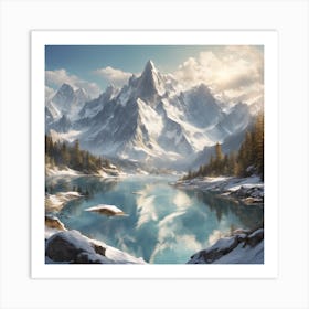 Mountain Lake Art Print