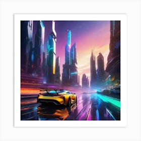 Futuristic City 133 Art Print