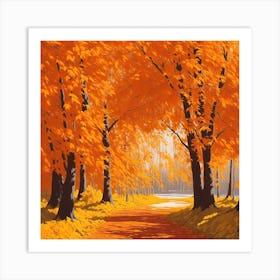 Autumn Path Art Print