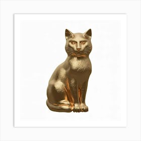 Gold Cat Art Print