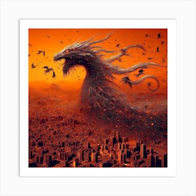 Deadly dragon Art Print