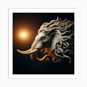 Elephant Head 2 Art Print