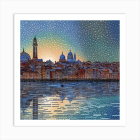 Venice At Dusk Art Print