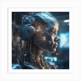 Cyborg Woman 81 Art Print