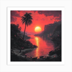 Lena1987 Tropical Island In The Background With An Isolated P 1cad8d5e E7f8 42a7 A44f D8a7a7139cfa 3 Art Print