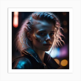 Cyberpunk Portrait 1 Art Print