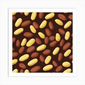 Seamless Pattern Of Chocolate Art Print