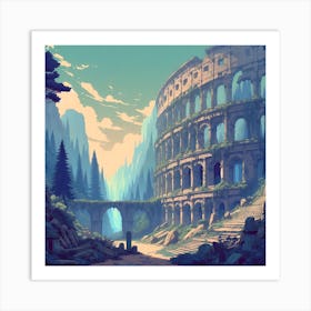 Colosseum In An Enchanted Forest 12 Art Print