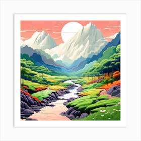 Landscape Painting 11 Art Print