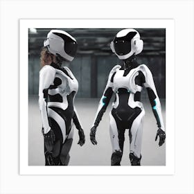 Futuristic Robots 32 Art Print