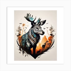 Deer Print Art Print