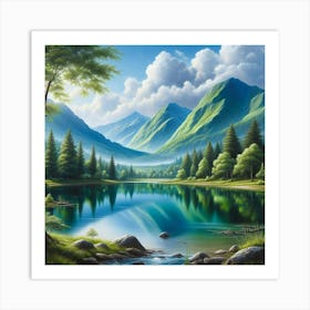 Lake In The Mountains 58 Art Print