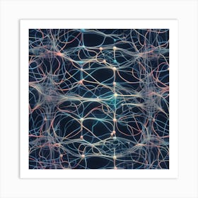 Neural Network Pattern Art Print