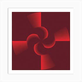 Red Swirls Art Print