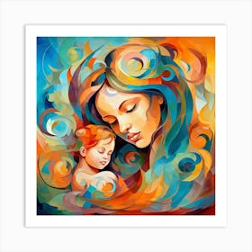 Mother And Child 19 Art Print