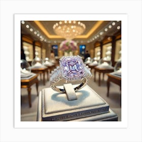 Pink Diamond Ring 2 Art Print