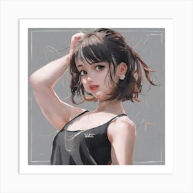 Asian Girl Art Print