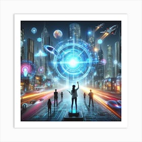 Futuristic City 134 Art Print