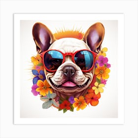 French Bulldog In Sunglasses 3 Art Print