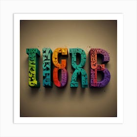 Drg text art Art Print