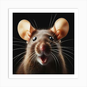 Rat With Ears Art Print