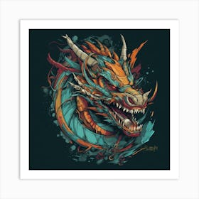Dragon Head 4 Art Print