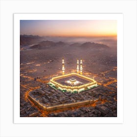 Mecca from sky Art Print