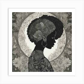 Portrait Of A Black Woman Art Print