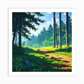 Path In The Forest 4 Art Print