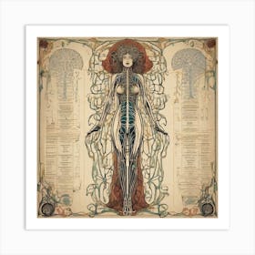 Lady Bits Nouveau Series - 2 Art Print