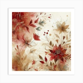 Abstract Floral Painting 1 Art Print