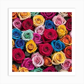 Colorful Roses 11 Art Print