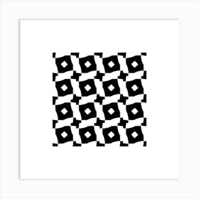 Black And White Geometric Pattern 1 Art Print