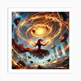 Ember Sage Elemental Cloak Converted Art Print