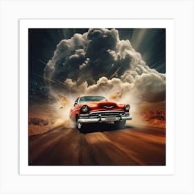 Classic Car In The Desert 1 Art Print