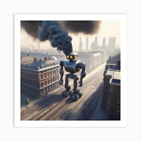 Robot On A Train Art Print