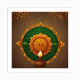 Diwali Greeting Card 7 Art Print