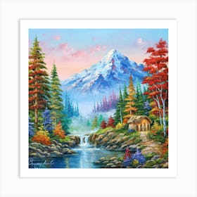 Cabin In The Woods Art Print