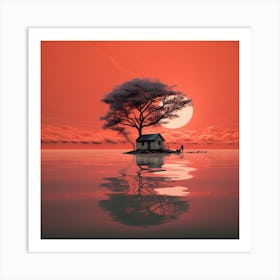 House In The Water Art Print