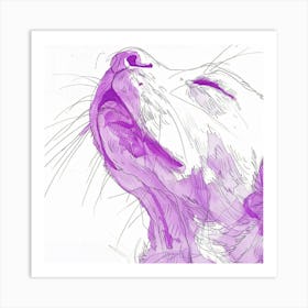 Purple Cat Art Print